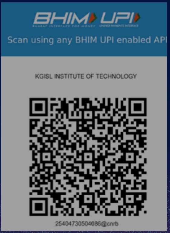 BHIM UPI Payment QR Code — KGISL Institute of Technology